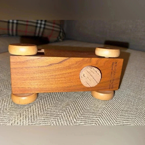VTG Toystalgia 1980 Wood Truck Coin Bank Betty Crocker Stuffing Mix Toy Train - Picture 8 of 8